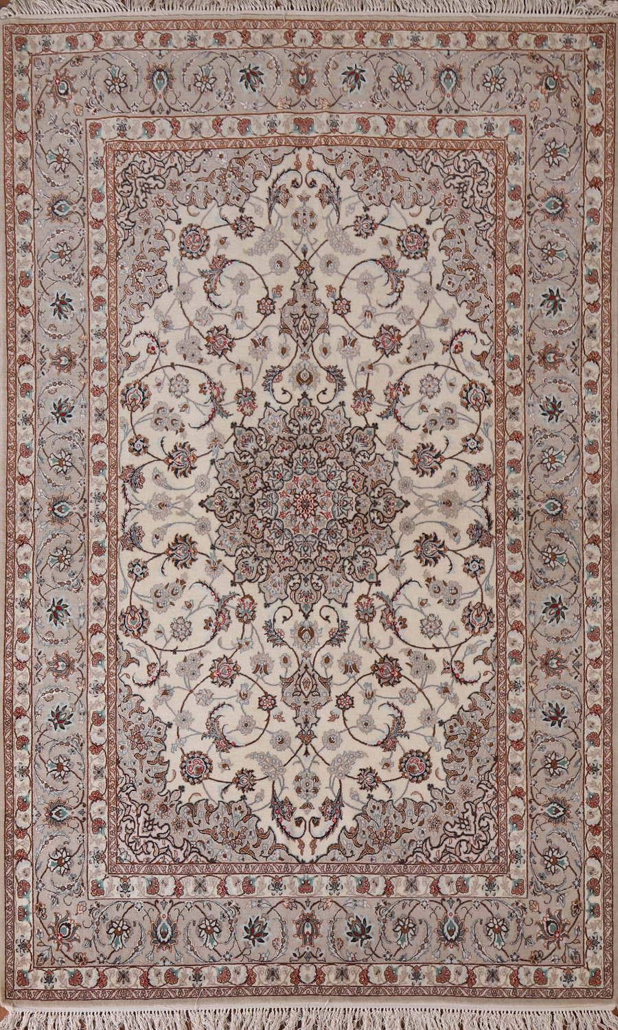 Wool & Silk Isfahan Persian Area Rug 5x8
