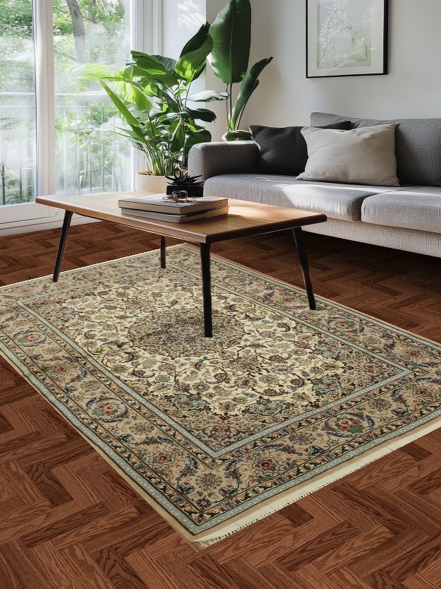 Vegetable Dye Isfahan Persian Area Rug 5x8