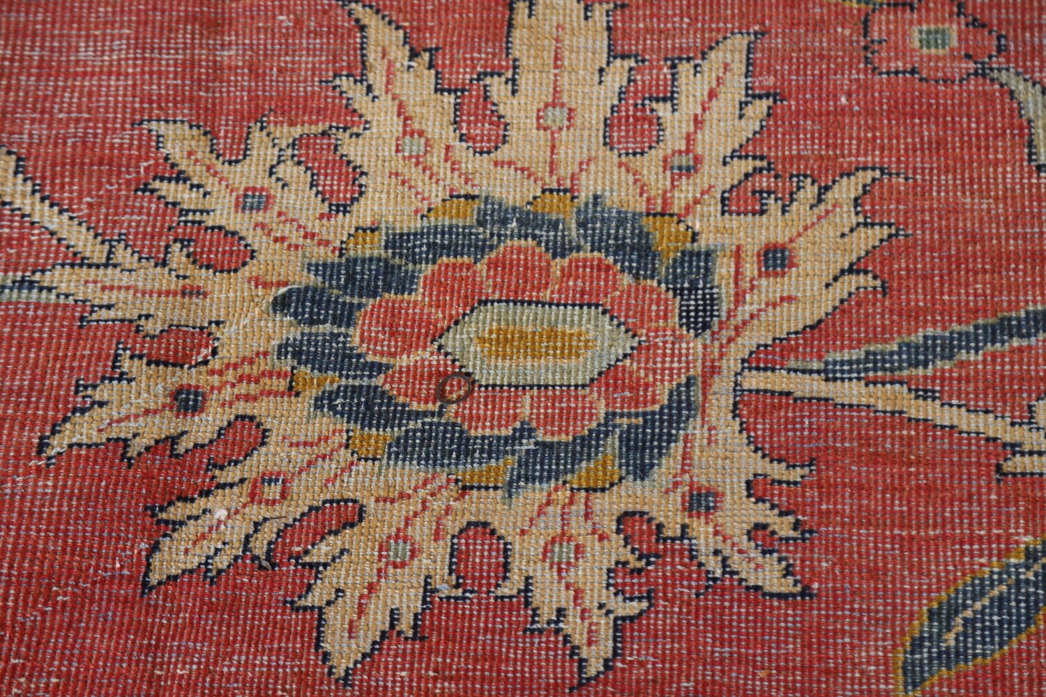 Antique Vegetable Dye Sultanabad Persian Large Rug 13x21