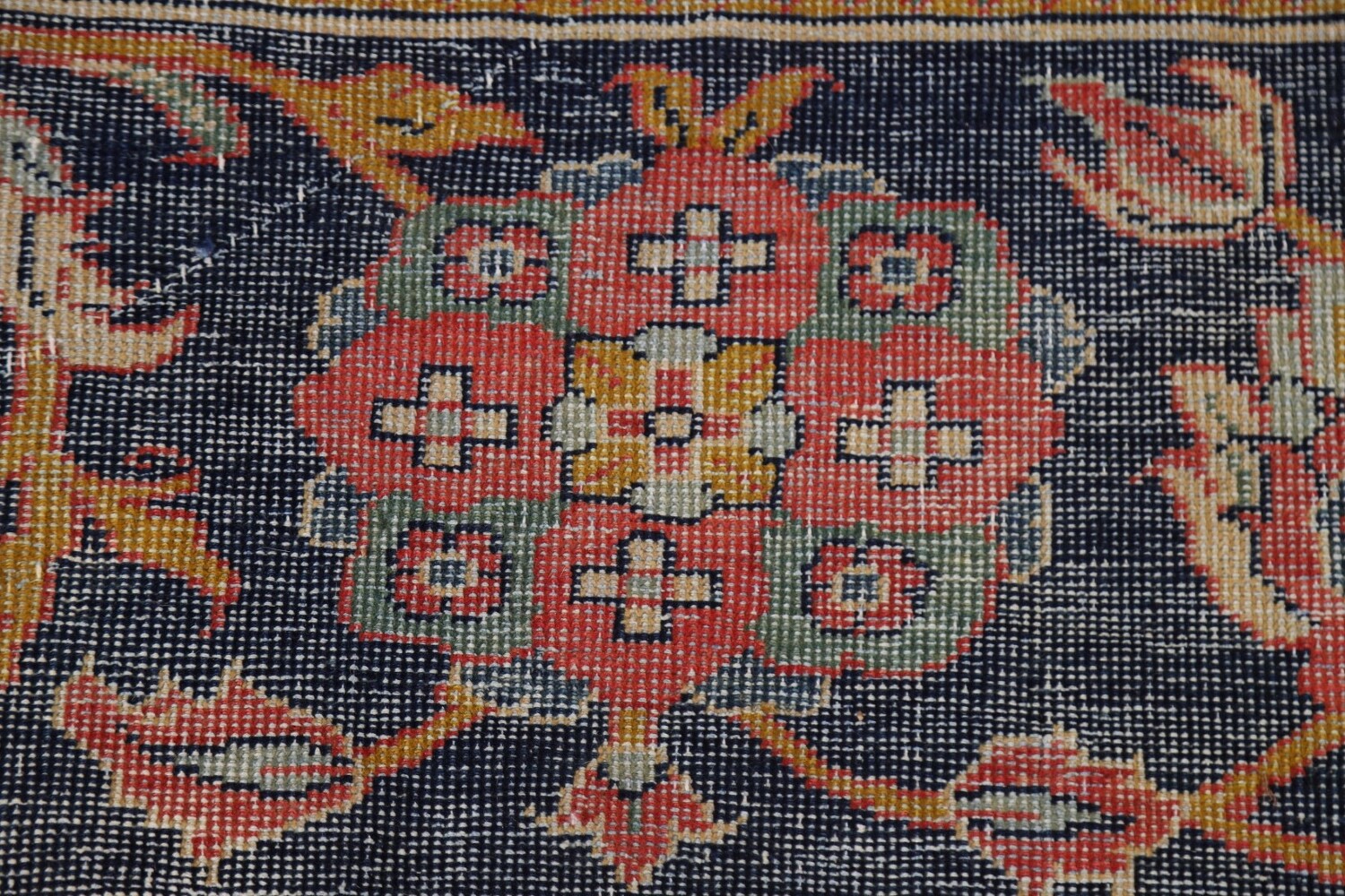 Antique Vegetable Dye Sultanabad Persian Large Rug 13x21