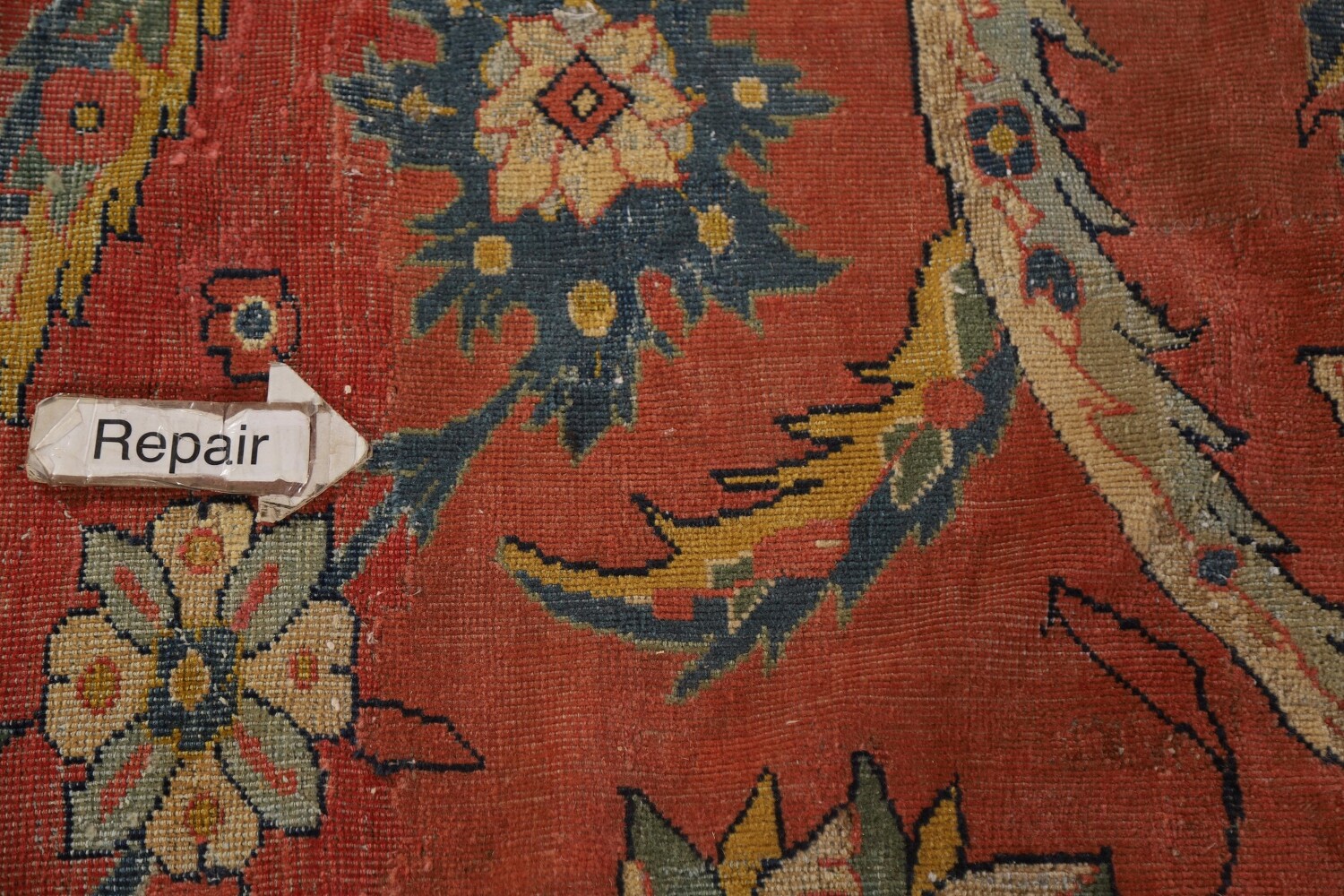 Antique Vegetable Dye Sultanabad Persian Large Rug 13x21
