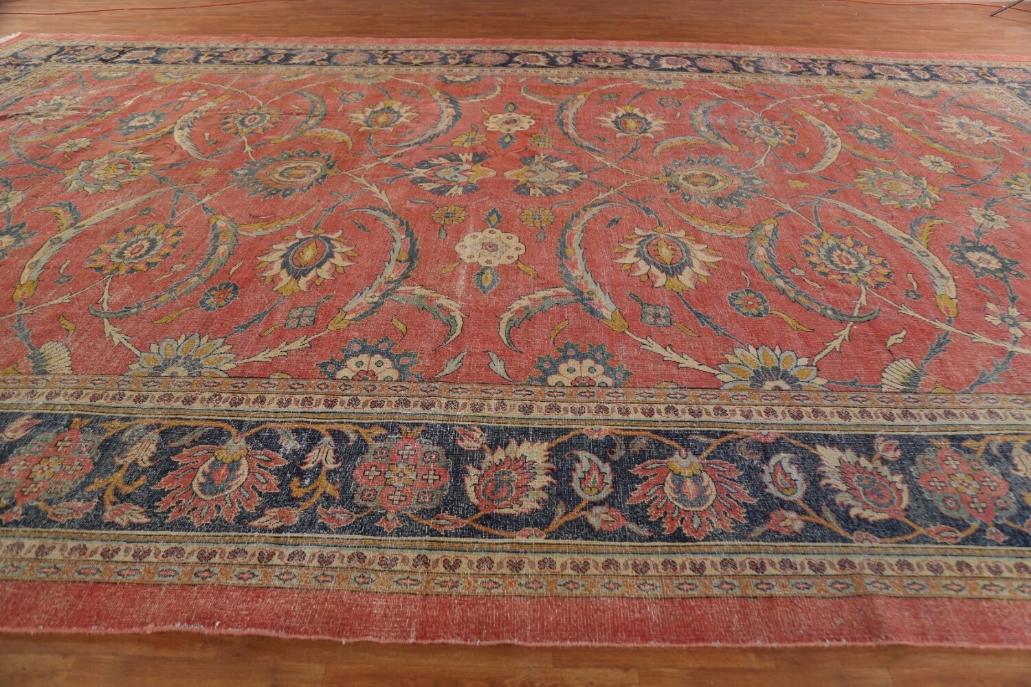 Antique Vegetable Dye Sultanabad Persian Large Rug 13x21