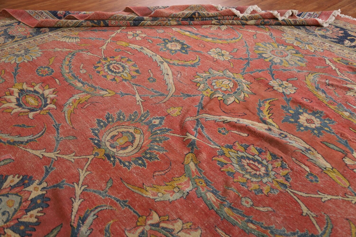 Antique Vegetable Dye Sultanabad Persian Large Rug 13x21