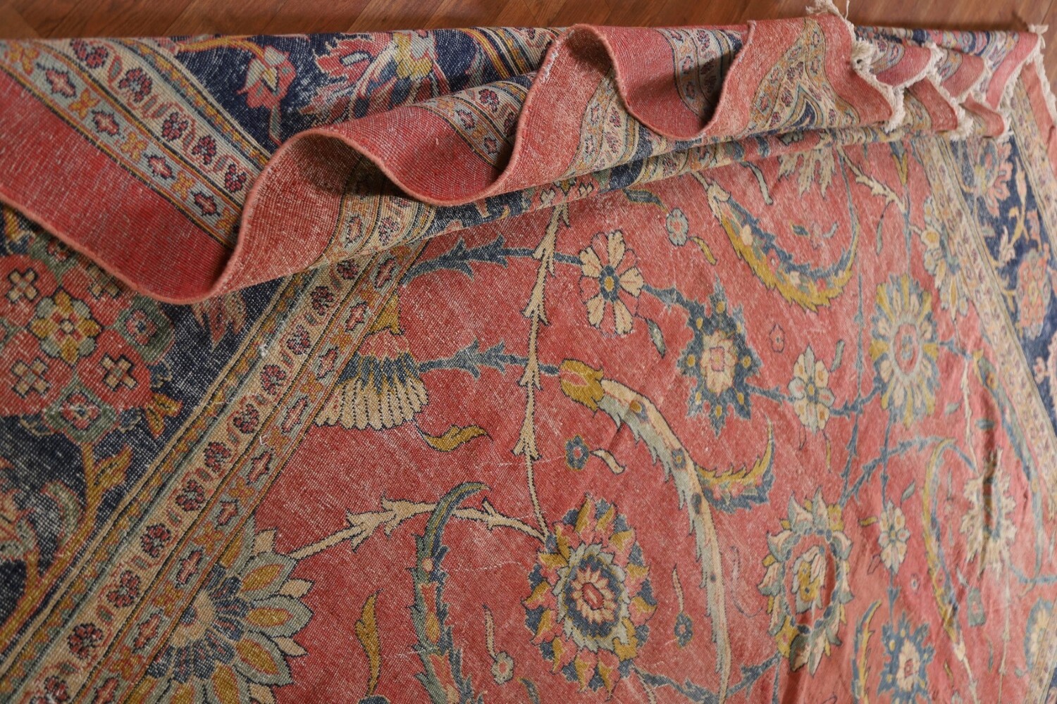 Antique Vegetable Dye Sultanabad Persian Large Rug 13x21