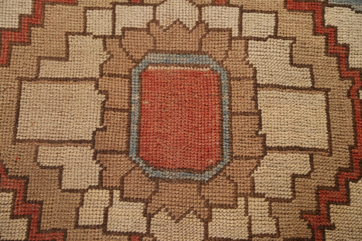 Antique Vegetable Dye Oushak Turkish Large Rug 11x16