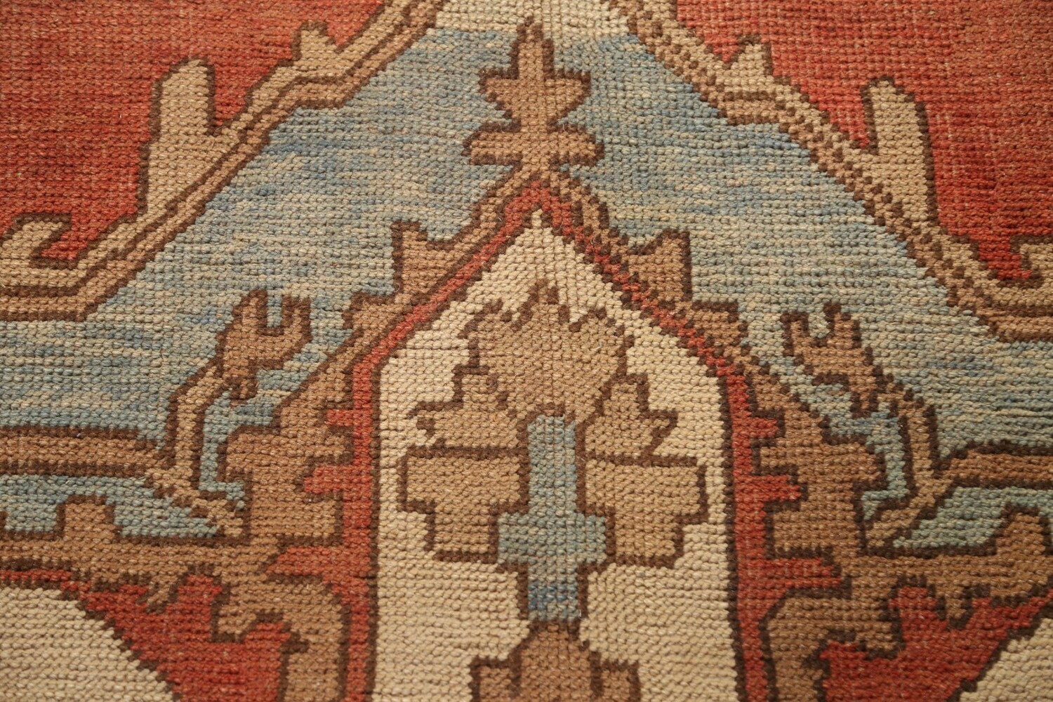 Antique Vegetable Dye Oushak Turkish Large Rug 11x16
