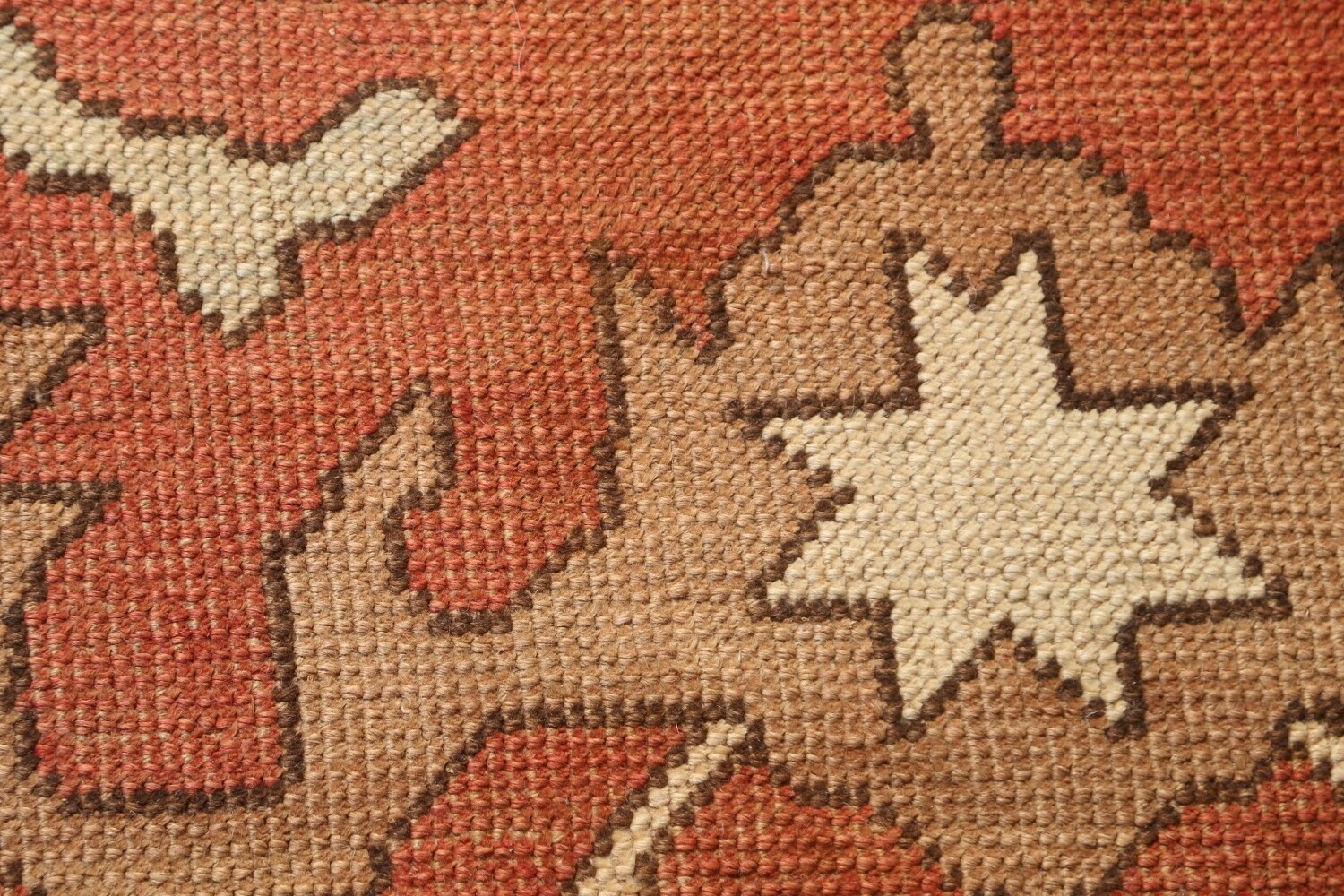 Antique Vegetable Dye Oushak Turkish Large Rug 11x16