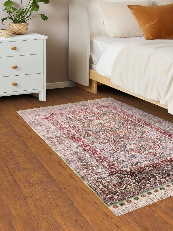 Vegetable Dye Kashan Persian Rug 3x5