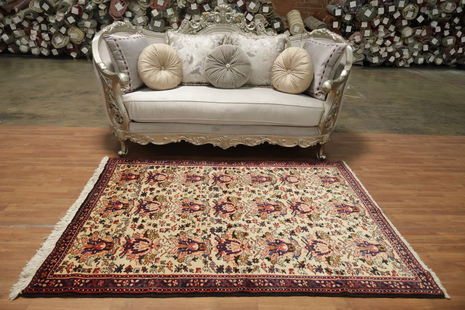 All-Over Gharajeh Persian Area Rug 5x6