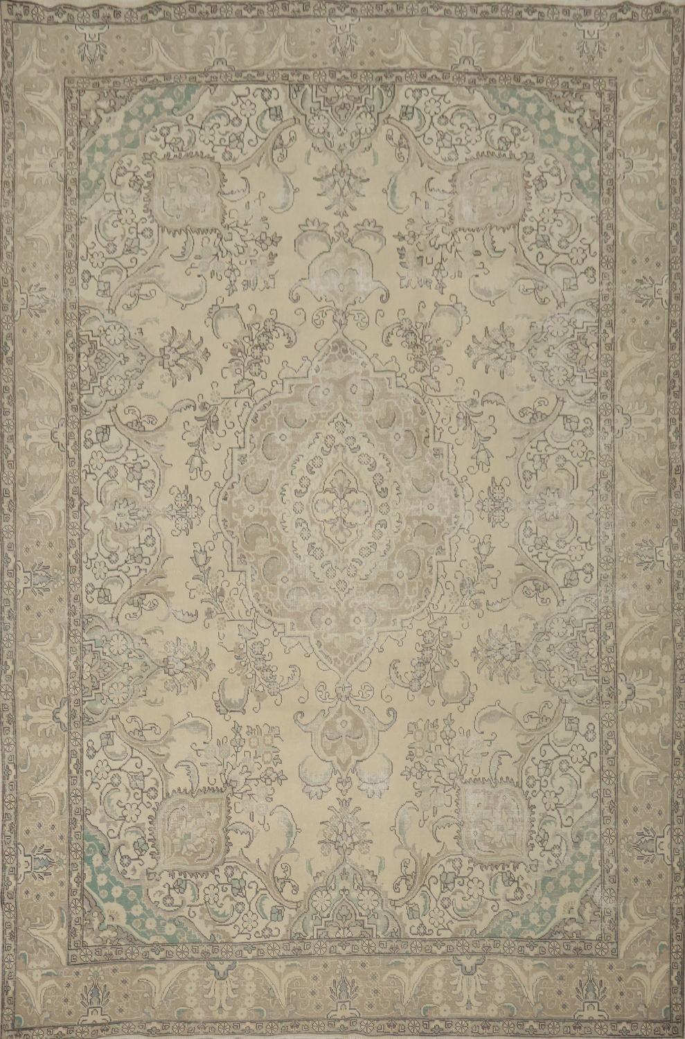 Traditional Tabriz Persian Area Rug 9x13 Perfect for Living Room