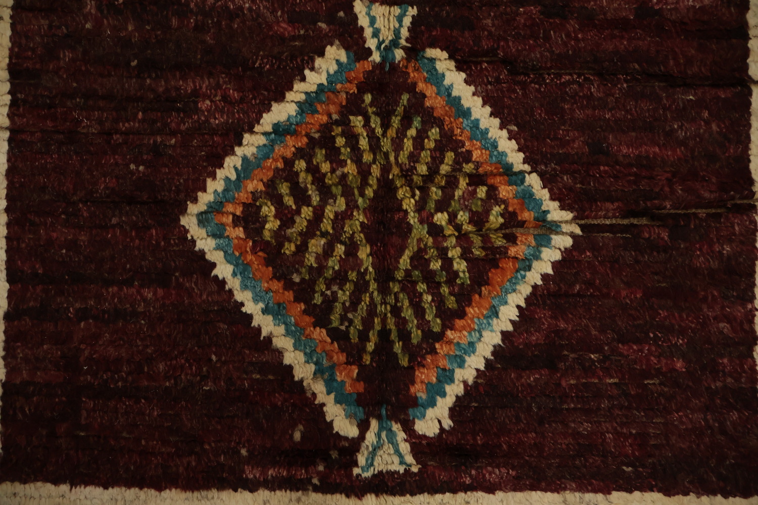 Authentic Moroccan Area Rug 7x10 with Rich Geometric Patterns and Bold Hues