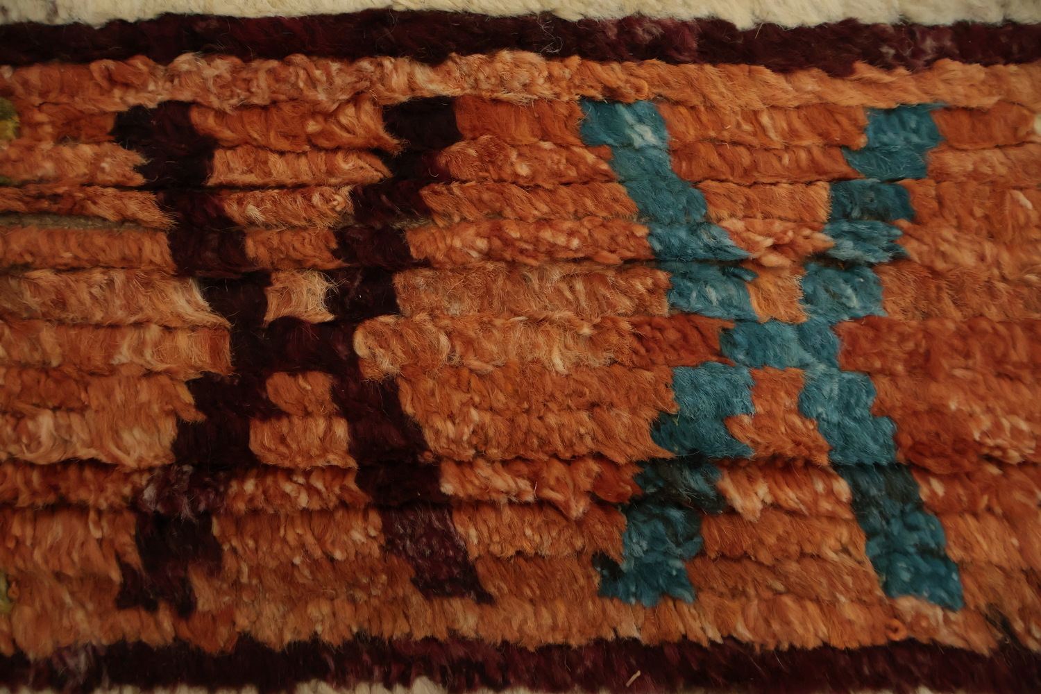Authentic Moroccan Area Rug 7x10 with Rich Geometric Patterns and Bold Hues