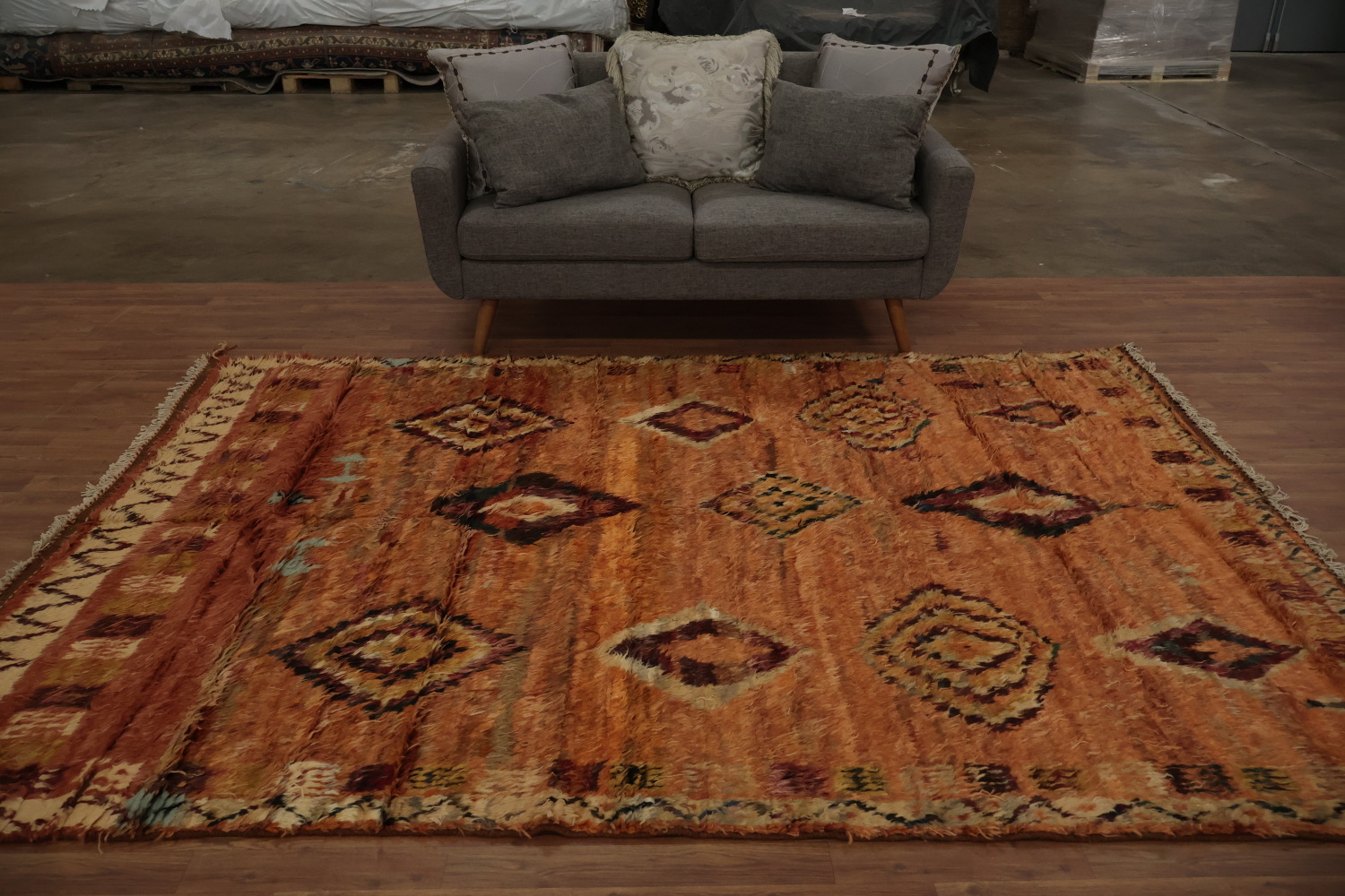 Tribal Moroccan Berber Area Rug 6x10