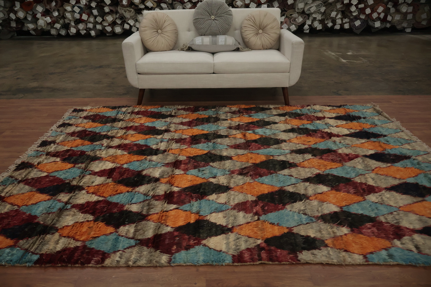 Trellis Moroccan Wool Area Rug 7x10