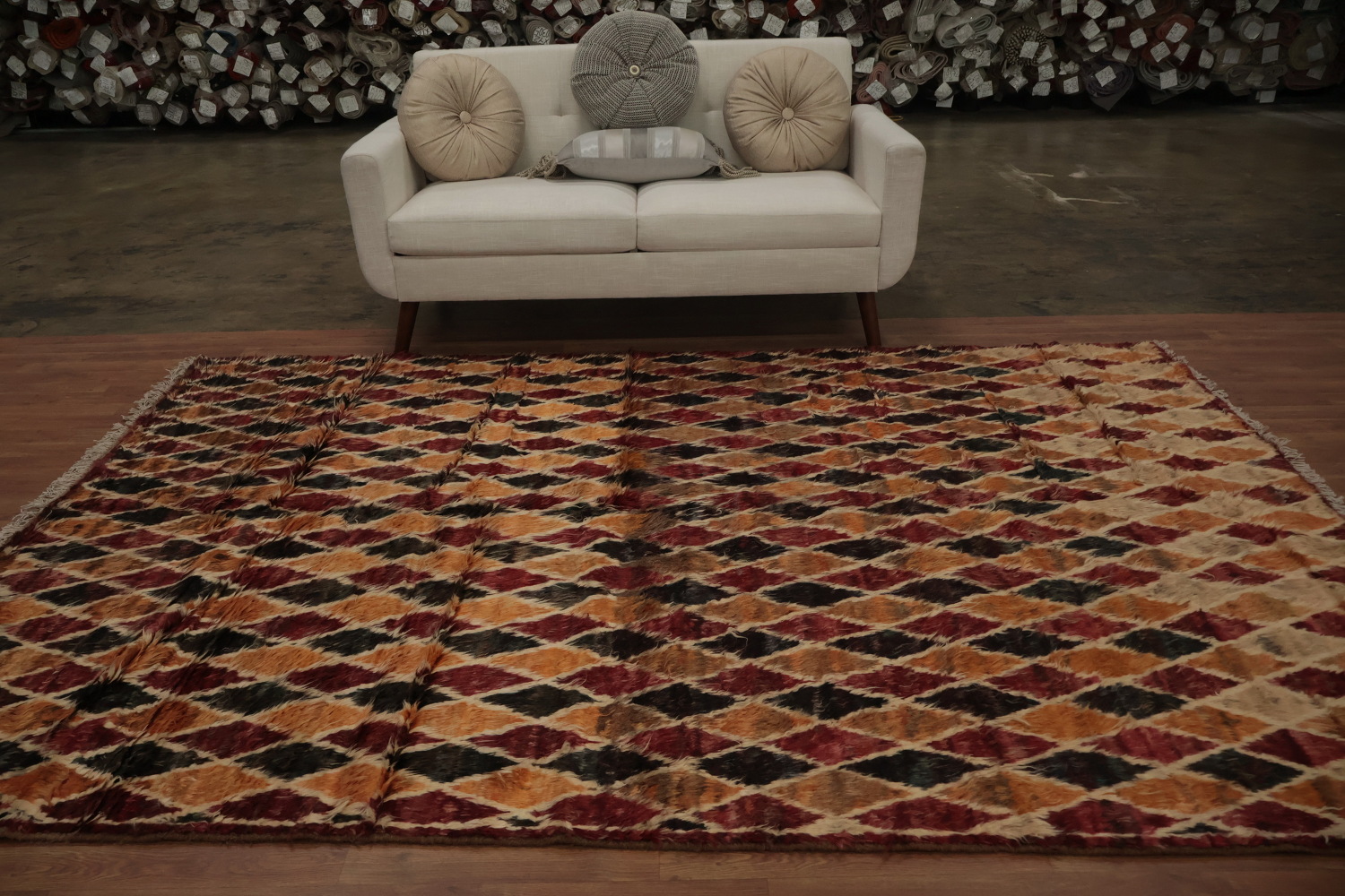 Elegant Trellis Moroccan Area Rug 6x10 for Timeless Interiors