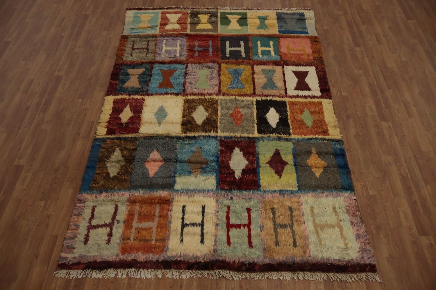 Geometric Moroccan Berber Area Rug 6x10