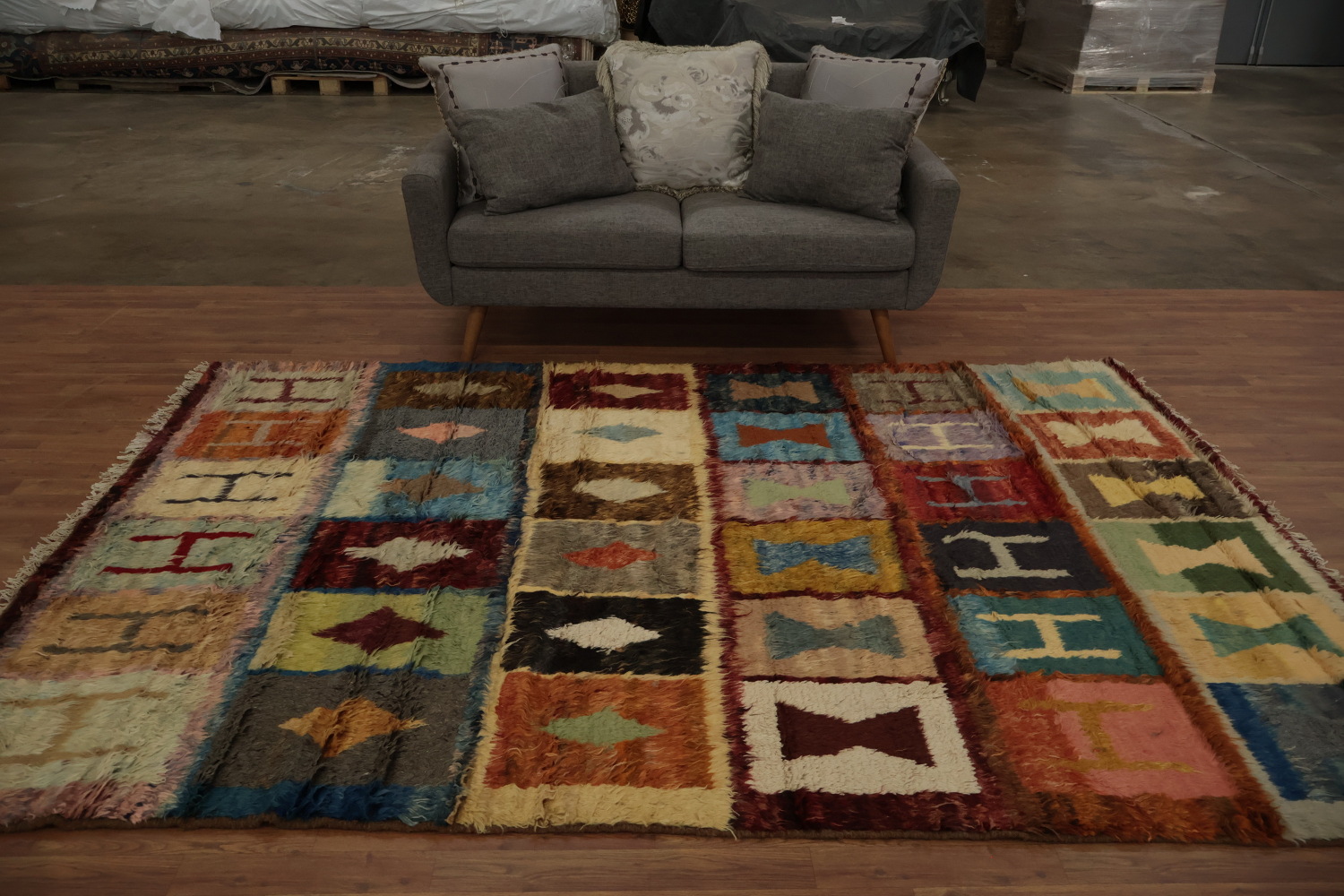 Geometric Moroccan Berber Area Rug 6x10