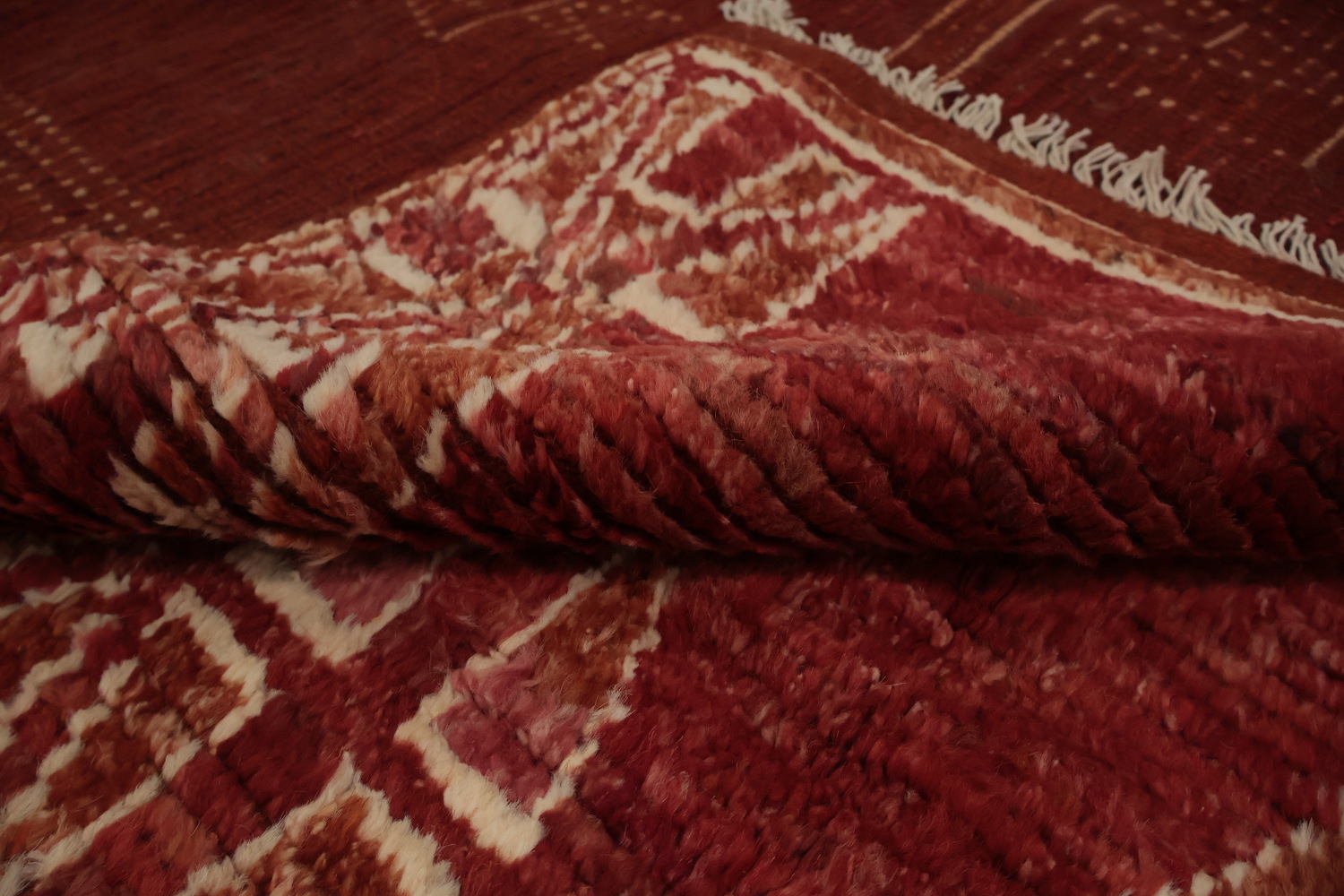 Geometric Moroccan Wool Area Rug 7x10
