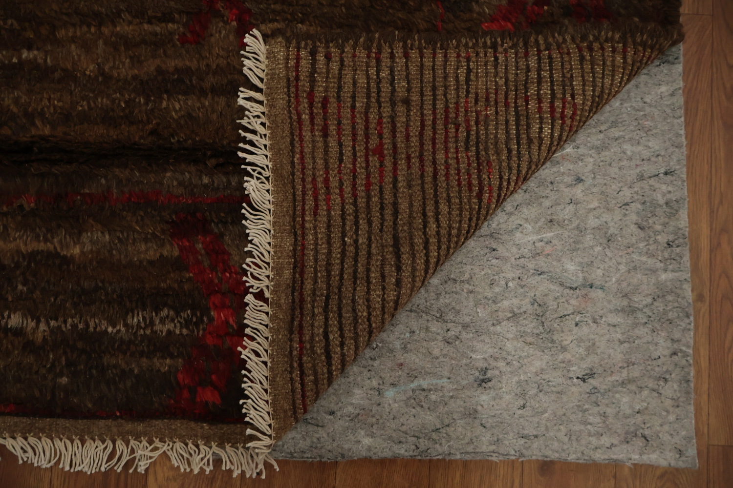 Brown Wool Moroccan Area Rug 7x10