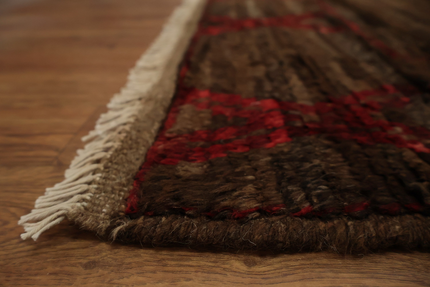 Brown Wool Moroccan Area Rug 7x10