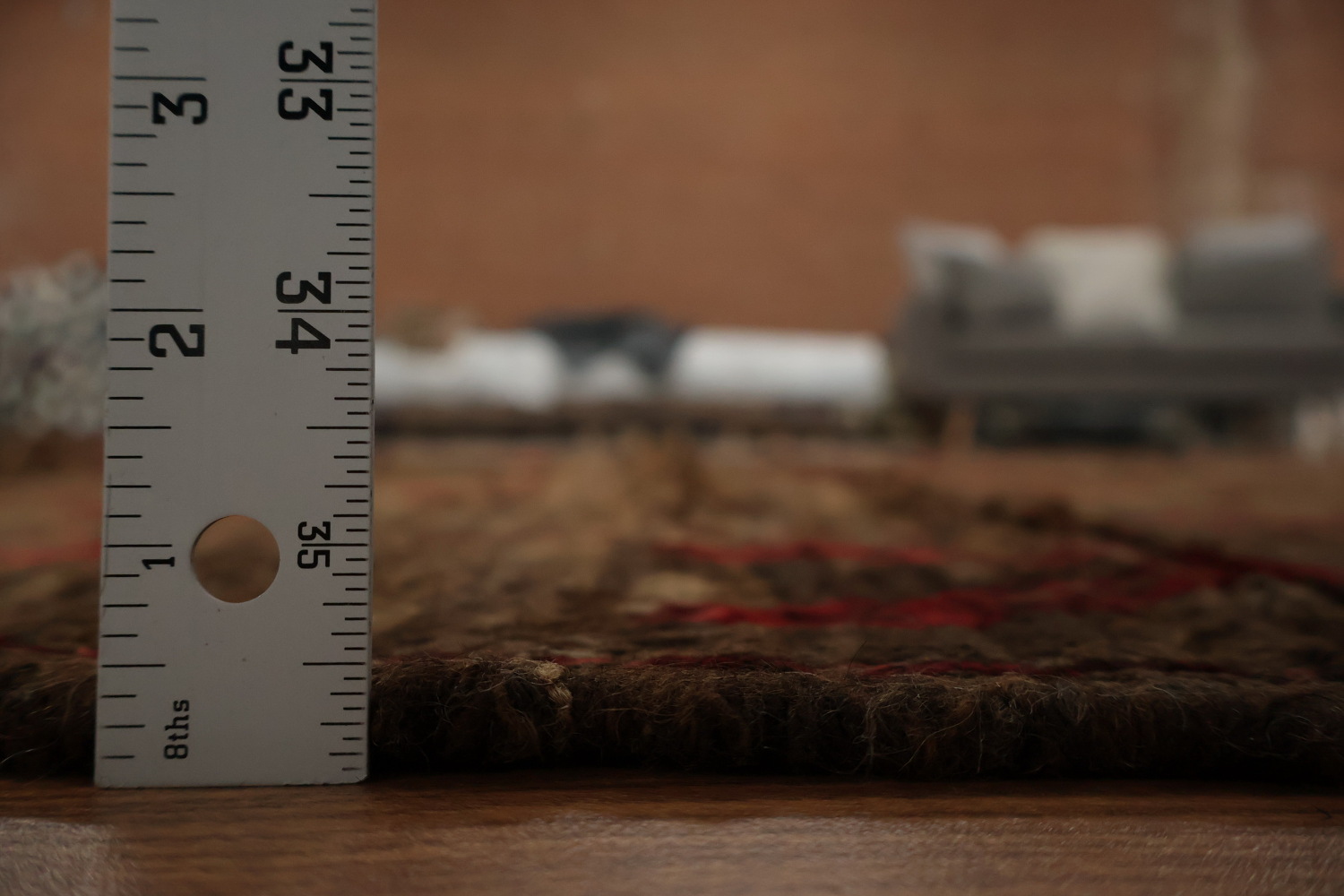 Brown Wool Moroccan Area Rug 7x10