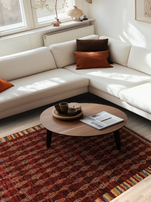 Wool Moroccan Geometric Area Rug 6x8