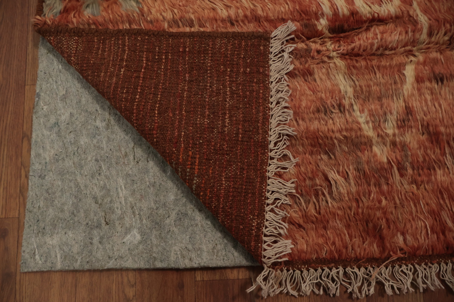 Artistic Decor Moroccan Area Rug 7x9 in Earthy Orange Shades
