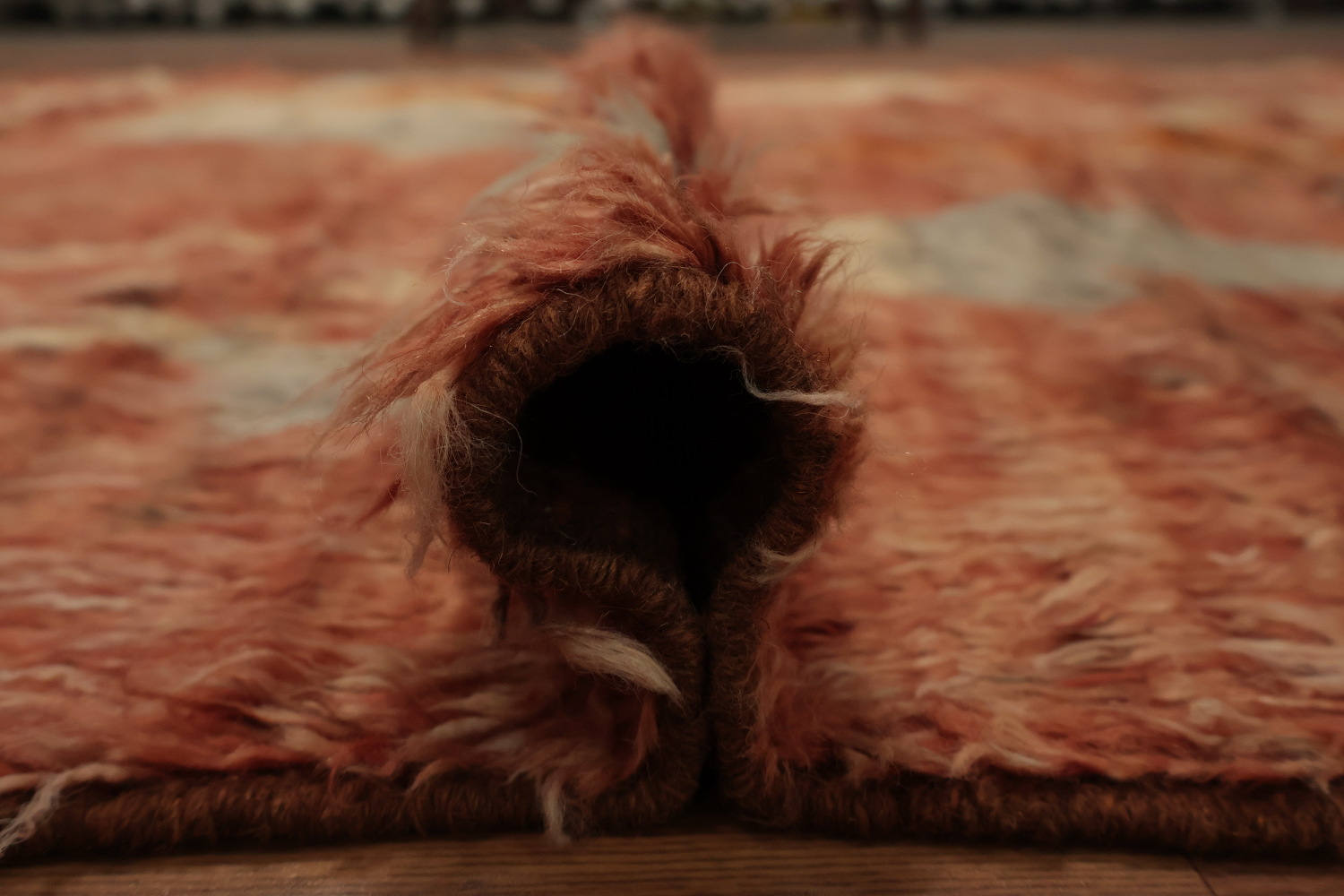 Artistic Decor Moroccan Area Rug 7x9 in Earthy Orange Shades