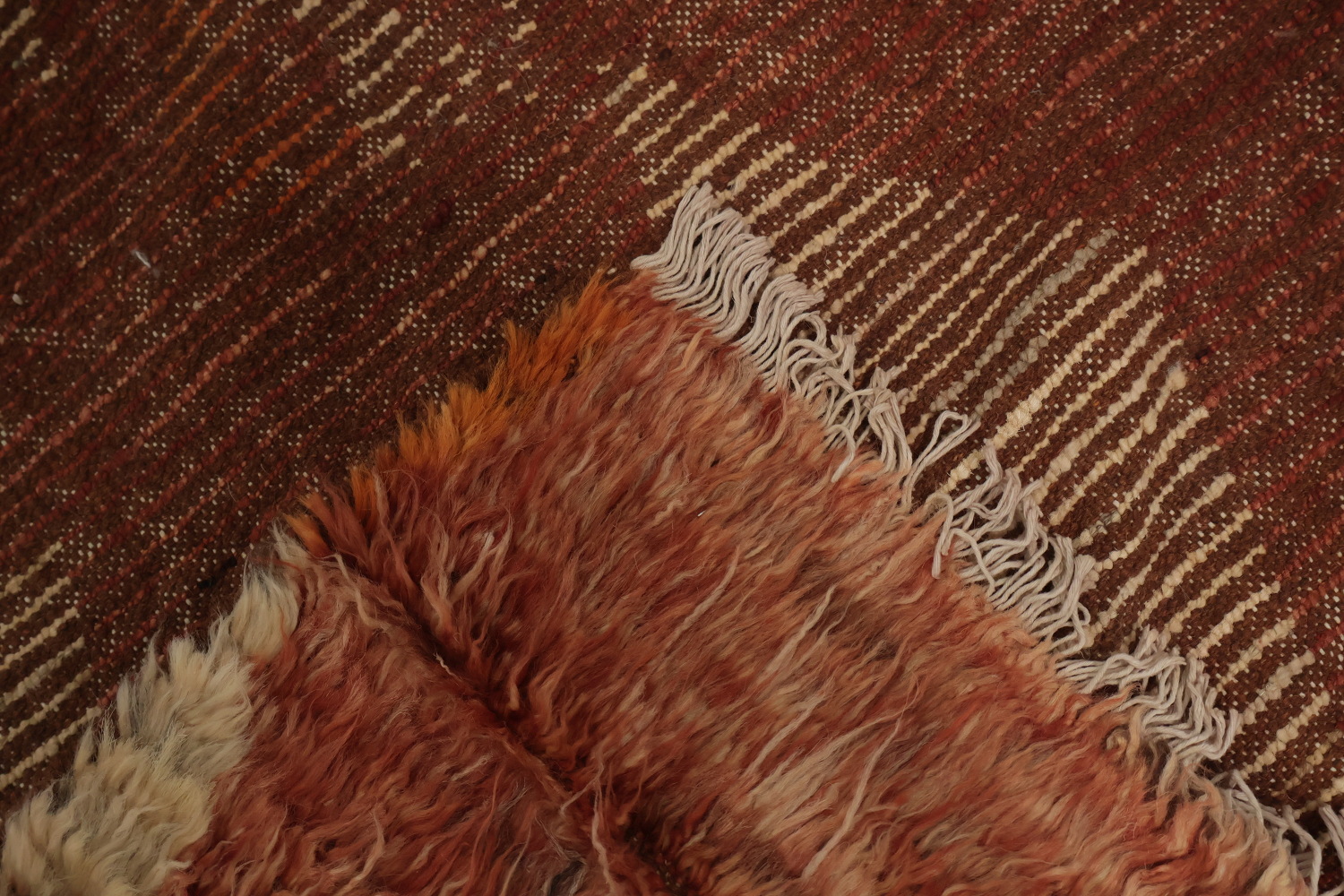 Artistic Decor Moroccan Area Rug 7x9 in Earthy Orange Shades