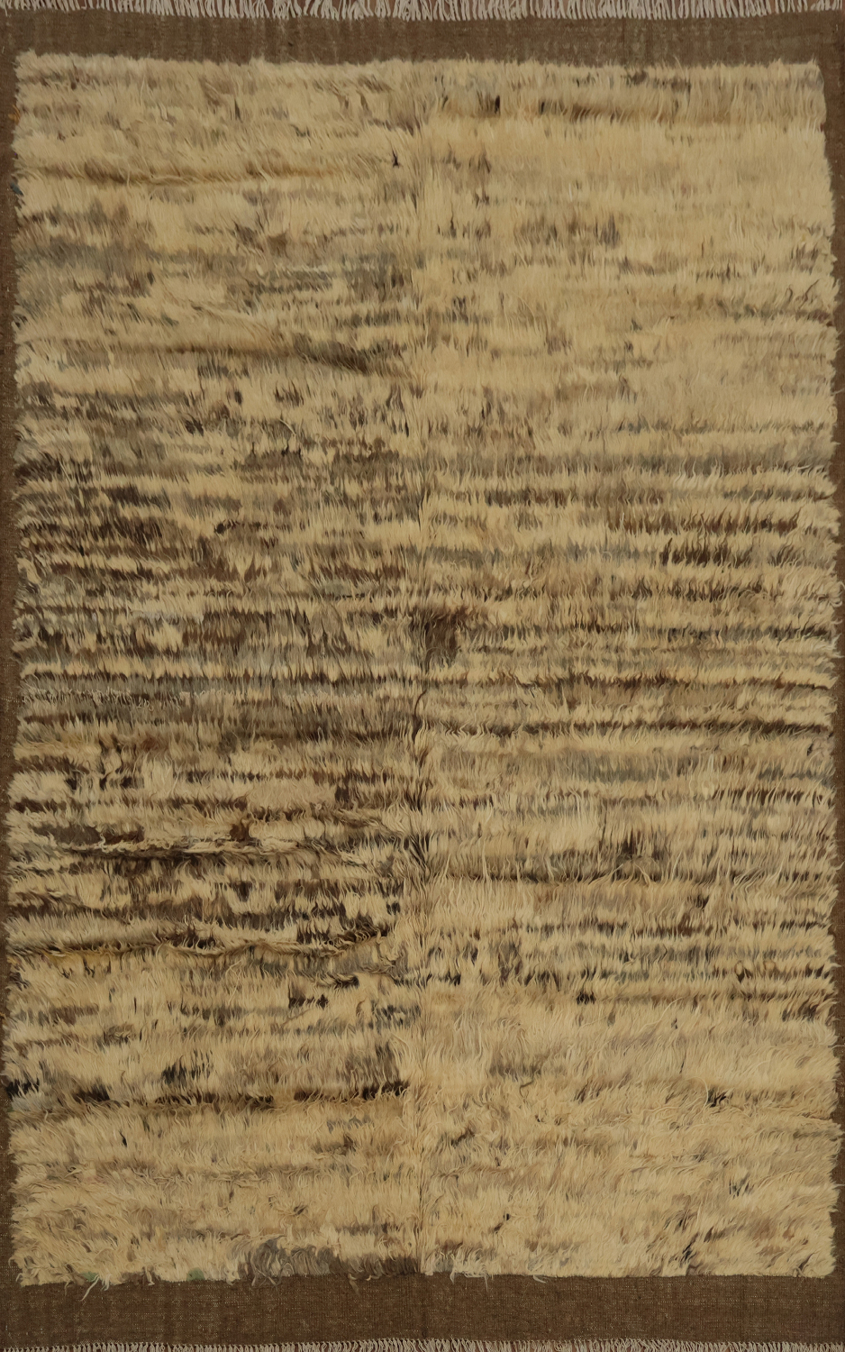 Neutral Tones Cozy and Textural Moroccan Oriental Area Rug 6x8