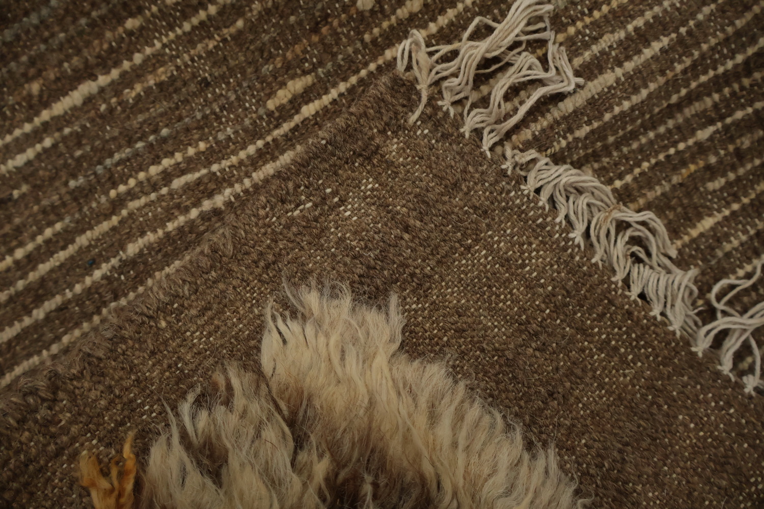 Neutral Tones Cozy and Textural Moroccan Oriental Area Rug 6x8