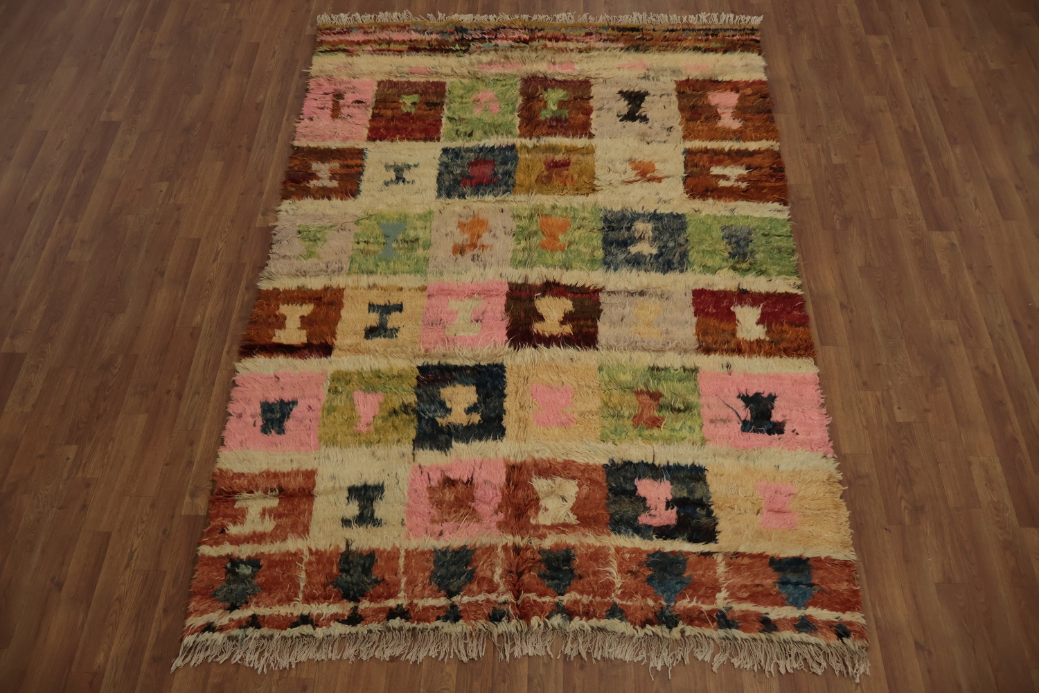 Handmade Moroccan Oriental Area Rug 5x8