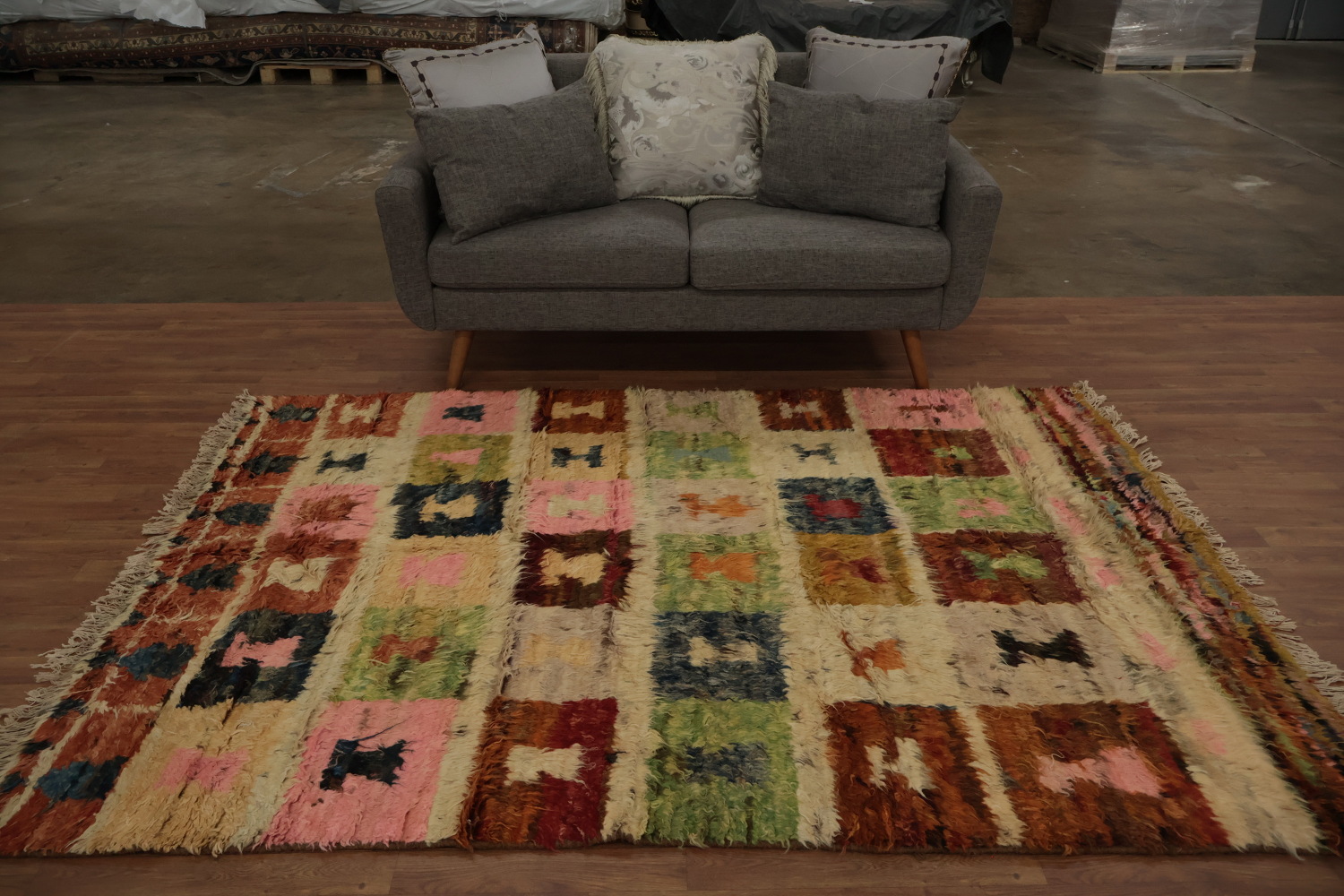 Handmade Moroccan Oriental Area Rug 5x8