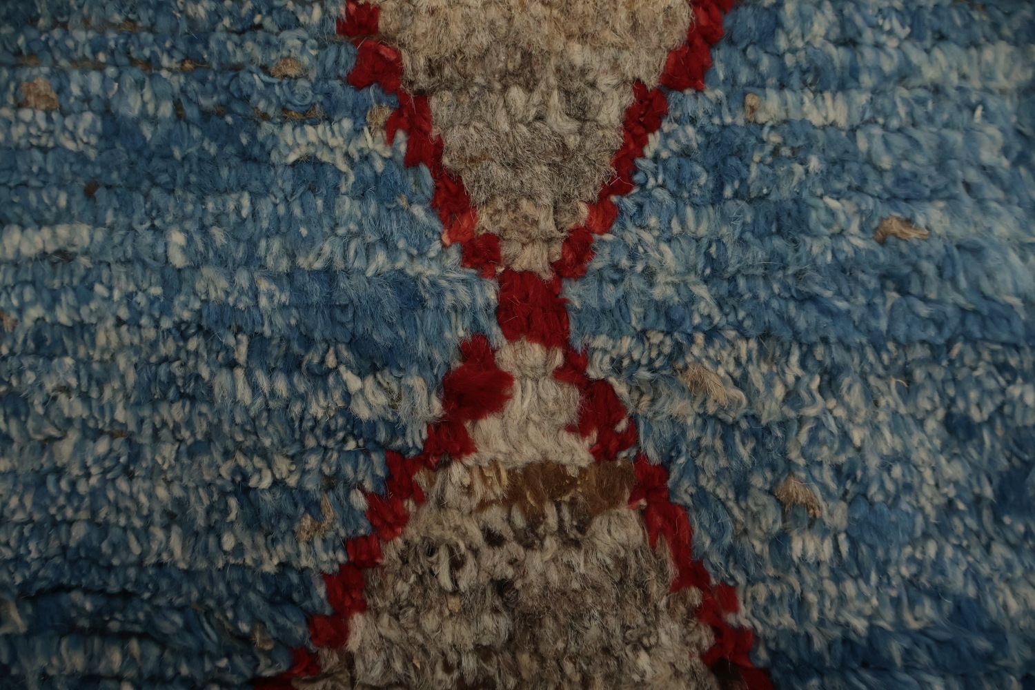 Earthy-Toned Moroccan Area Rug 6x8 with Unique Geometric Artwork