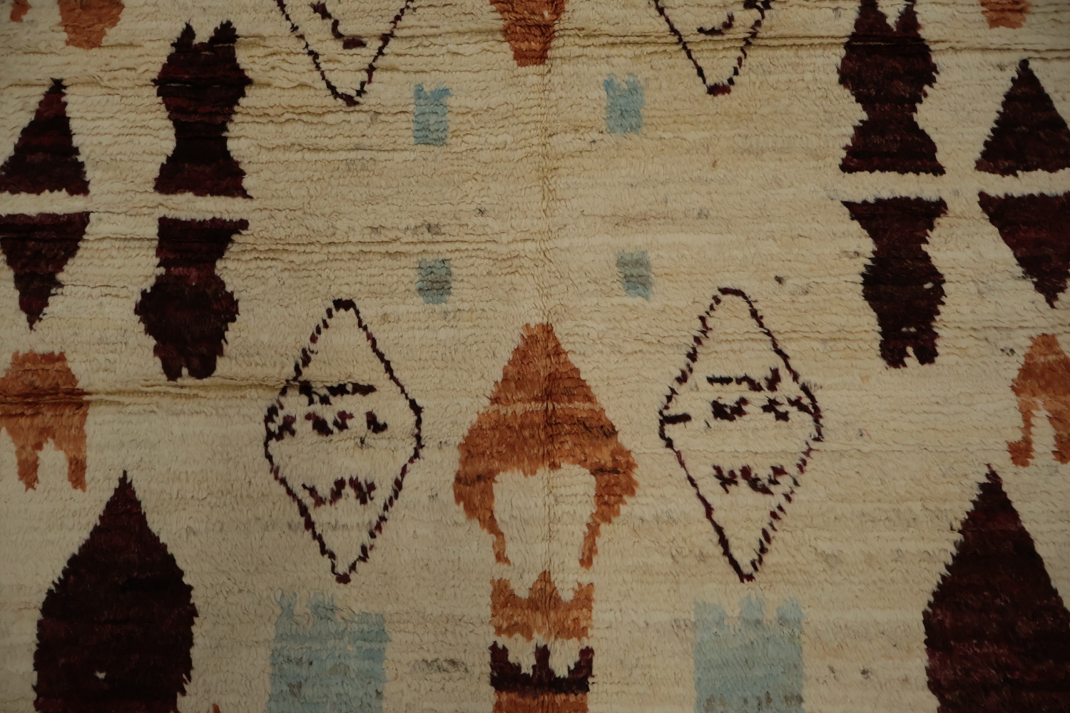 Rustic Moroccan Area Rug 6x9 with Earthy Tones and Tribal Designs