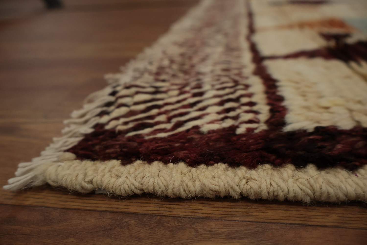 Rustic Moroccan Area Rug 6x9 with Earthy Tones and Tribal Designs
