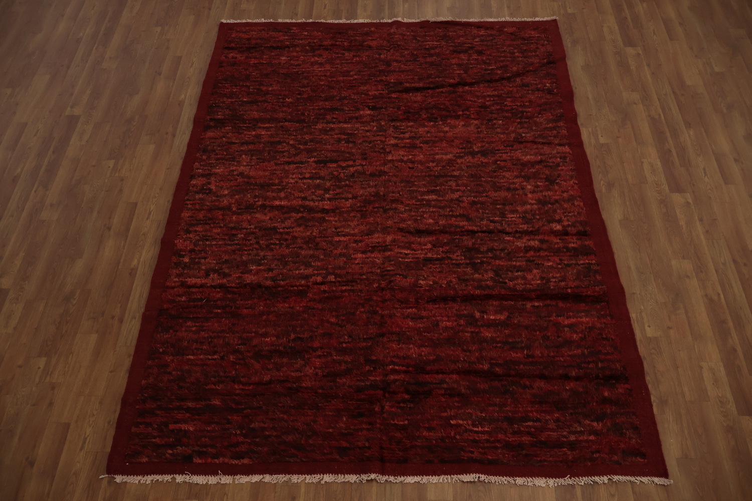 Striped Red Moroccan Oriental Area Rug 6x8