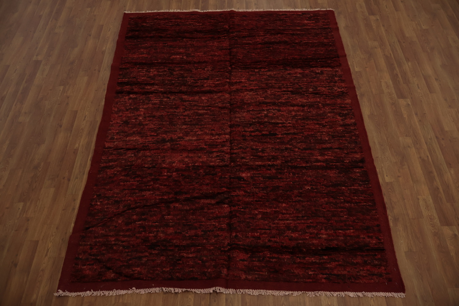 Striped Red Moroccan Oriental Area Rug 6x8
