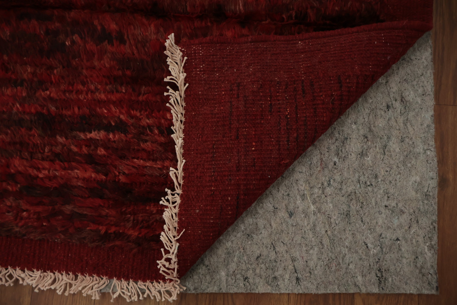 Striped Red Moroccan Oriental Area Rug 6x8