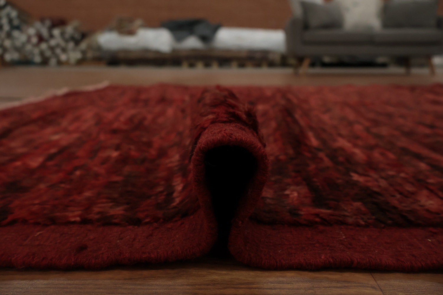 Striped Red Moroccan Oriental Area Rug 6x8