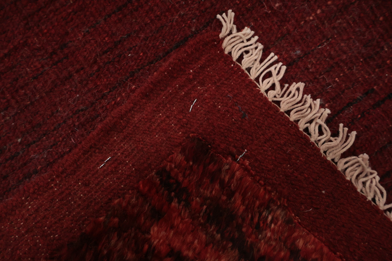 Striped Red Moroccan Oriental Area Rug 6x8
