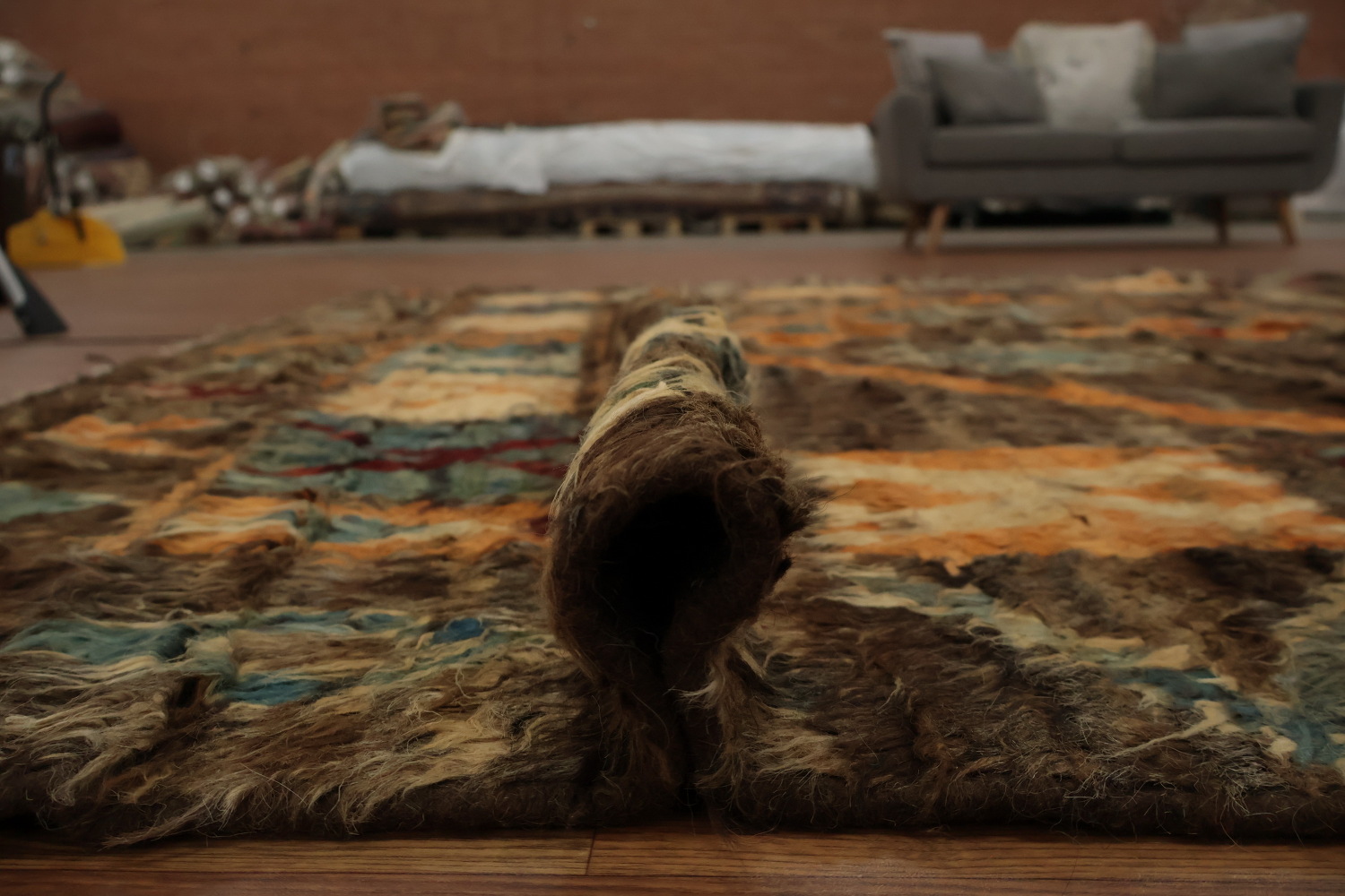 Moroccan Berber Area Rug 7x10 with Distinct Geometric Patterns