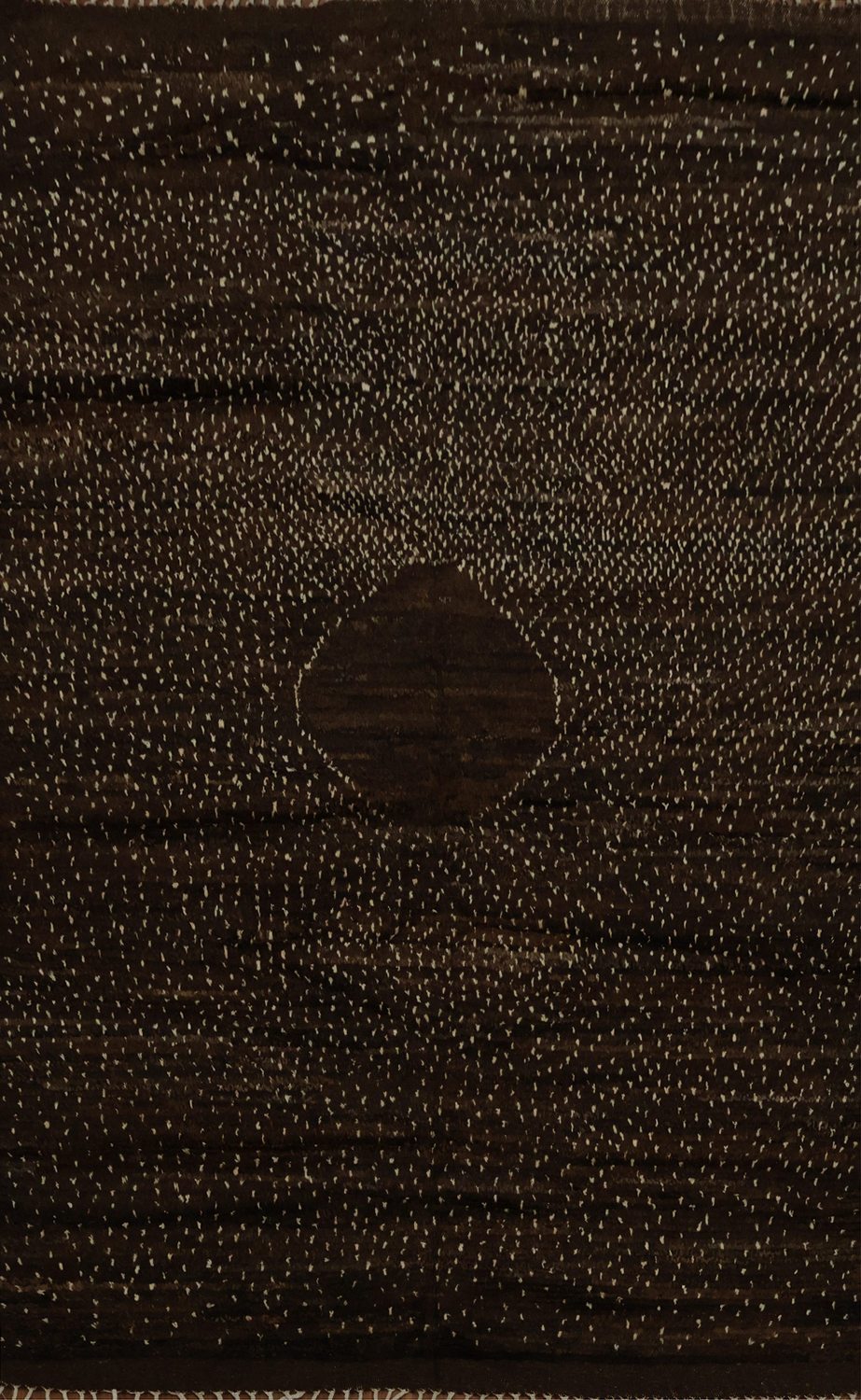 Brown Wool Moroccan Oriental Area Rug 6x8