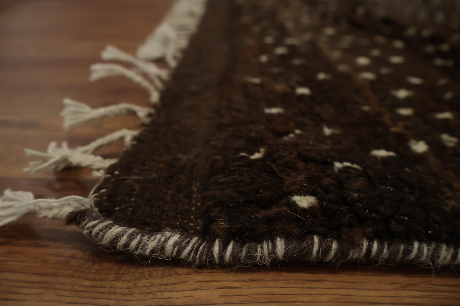 Brown Wool Moroccan Oriental Area Rug 6x8