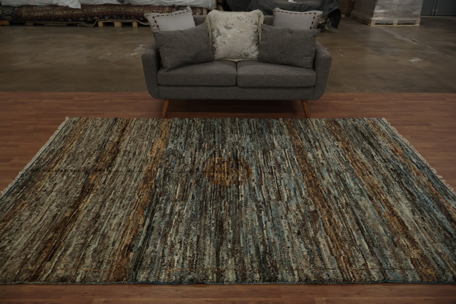 Striped Moroccan Area Rug 7x10