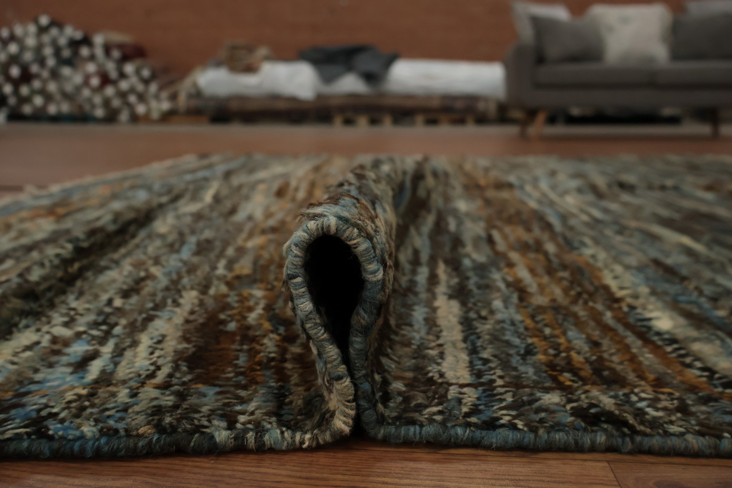 Striped Moroccan Area Rug 7x10