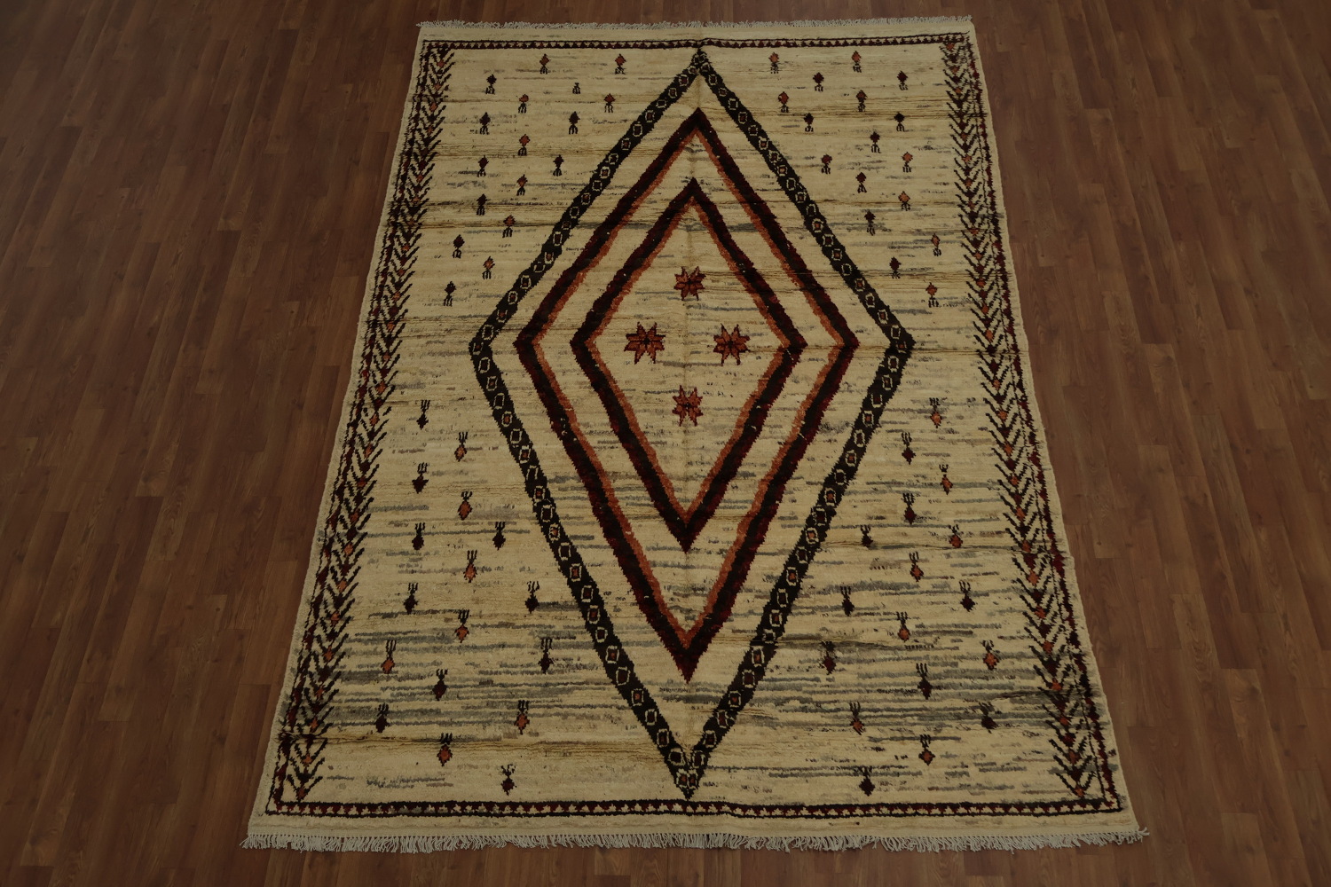 Tribal Moroccan Handmade Area Rug 6x10