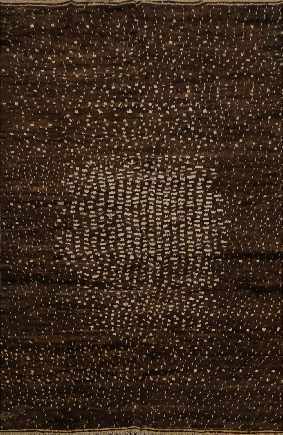 Premium Dark Brown Moroccan Area Rug 6x8 Offers Elegance and Warmth