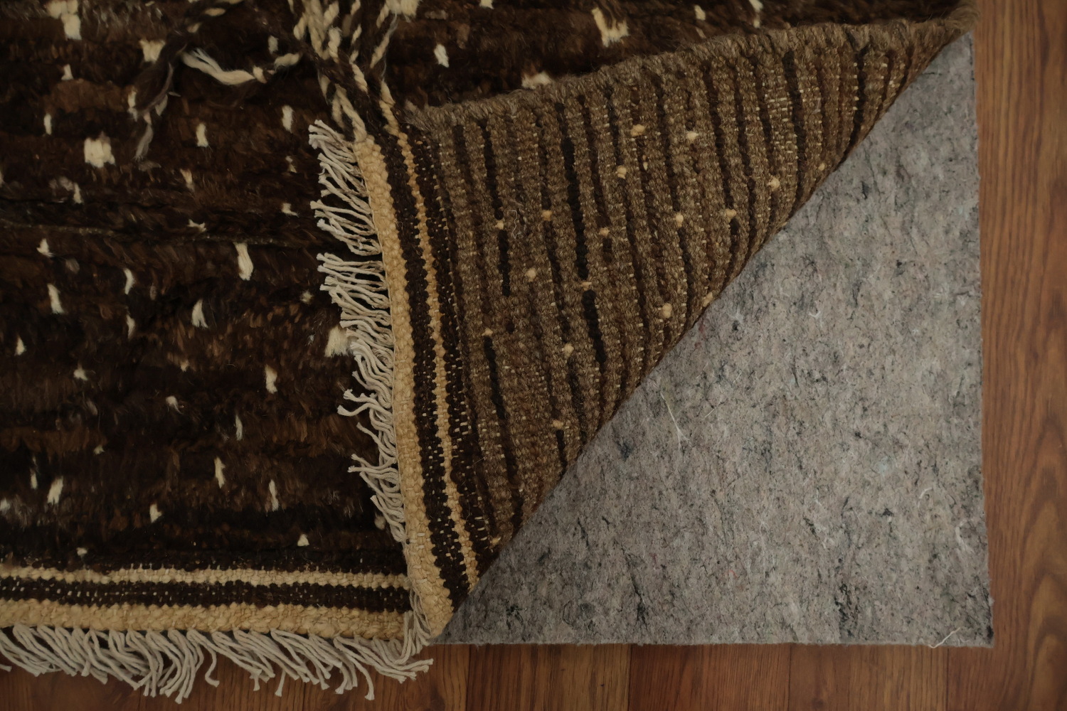 Premium Dark Brown Moroccan Area Rug 6x8 Offers Elegance and Warmth