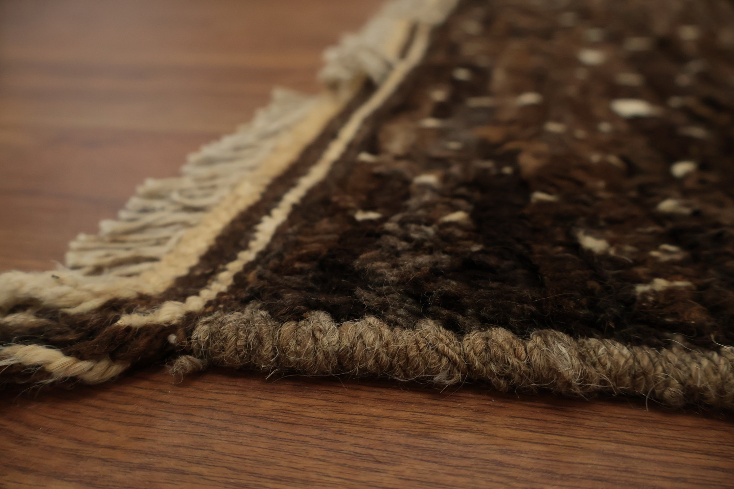 Premium Dark Brown Moroccan Area Rug 6x8 Offers Elegance and Warmth